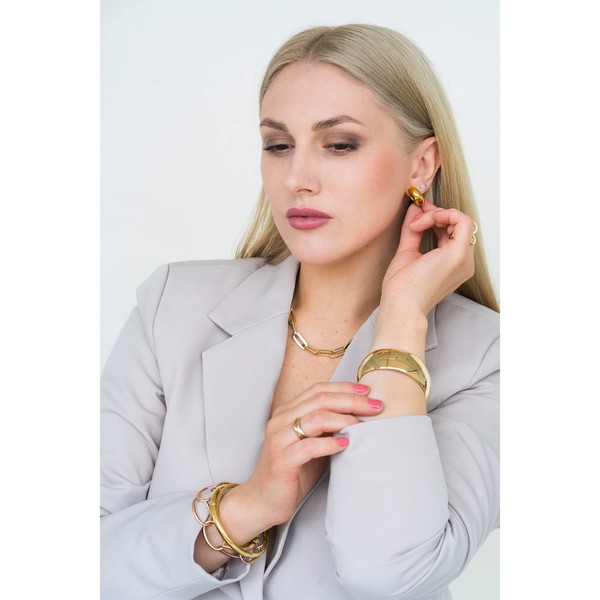 Creolen 20x8mm glänzend 585 Gelbgold