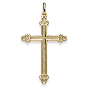 Anhänger Orthodoxes Kreuz  47x26mm 585 Gold Gelbgold Kleeblatt-Kreuz