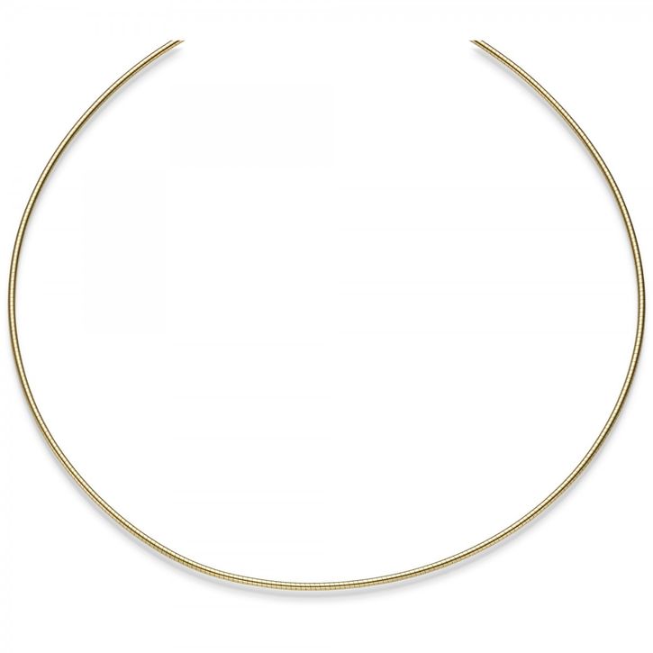 1,5mm Halsreif aus 585 Gelbgold 42cm abschraubbar