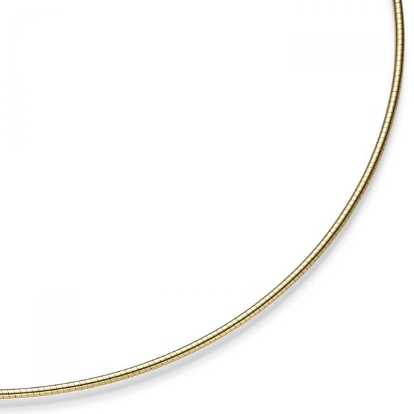 1,5mm Halsreif aus 585 Gelbgold 42cm abschraubbar