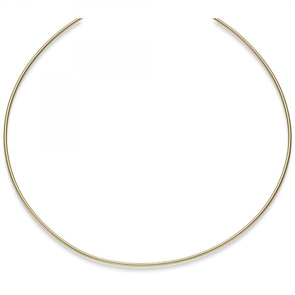 1,5mm Halsreif aus 585 Gelbgold 42cm abschraubbar