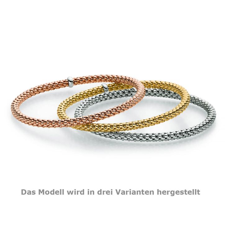 4mm Himbeer-Armband aus 585 Weißgold