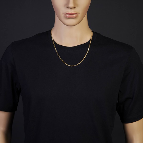 2.5mm Ankerkette aus 750 Gelbgold 60cm