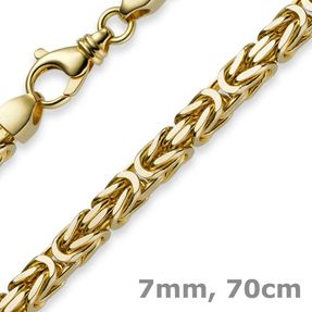 7mm Königskette aus 750 Gold Gelbgold Kette Halskette 70cm Herren