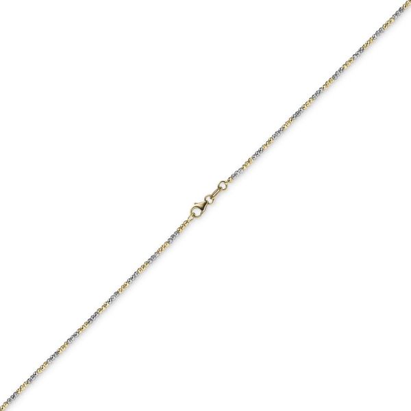 1,8mm Kugelkette 585 Gelbgold Weißgold 42cm