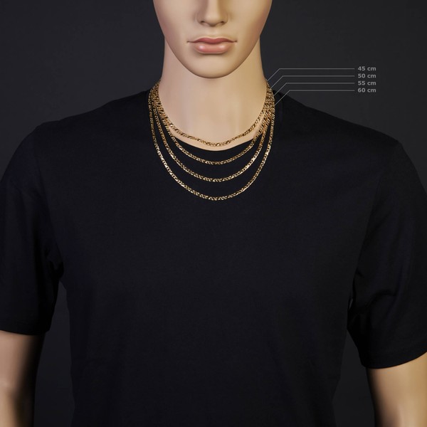 3.5mm Rockwellkette aus 585 Gelbgold 50cm