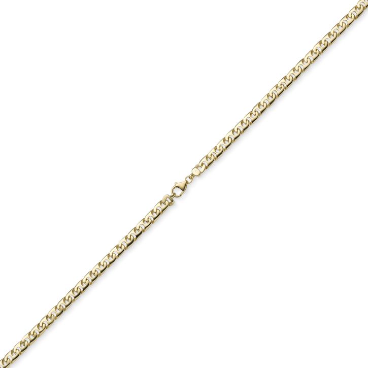 6,5mm Phantasiearmband aus 585 Gelbgold 19cm