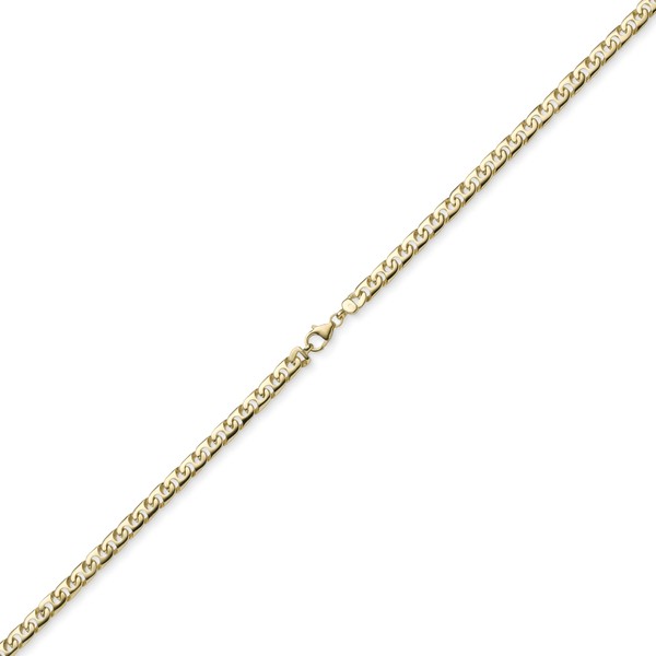 6,5mm Phantasiekette aus 585 Gelbgold 45cm