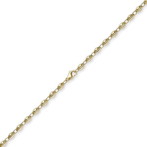 5,5mm Schiffsanker Kette aus 585 Gelbgold 50cm