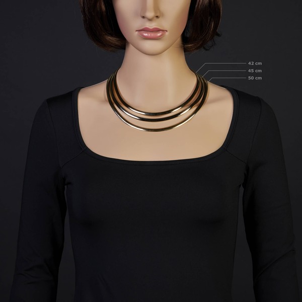 6mm Halsreif 750 Gelbgold 42cm