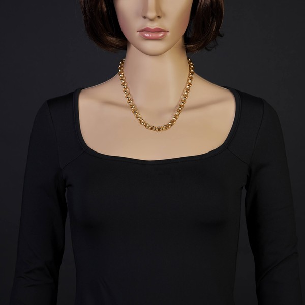 8mm Erbskette 750 Gelbgold 45cm