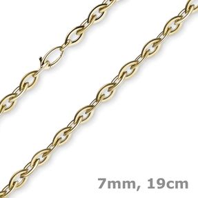 7mm Spitz-Anker-Armband Armkette Armschmuck aus 585 Gold Gelbgold 19cm spitzoval