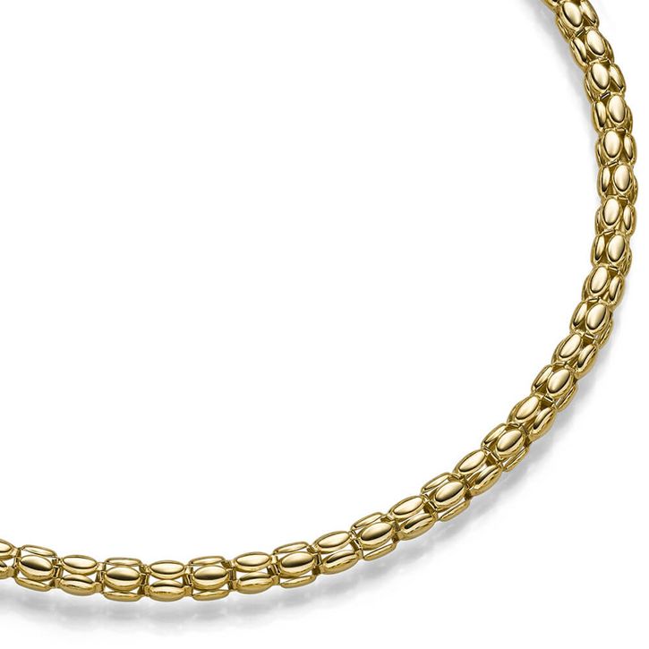 5.5mm Lotus-Kette aus 585 Gelbgold 50cm