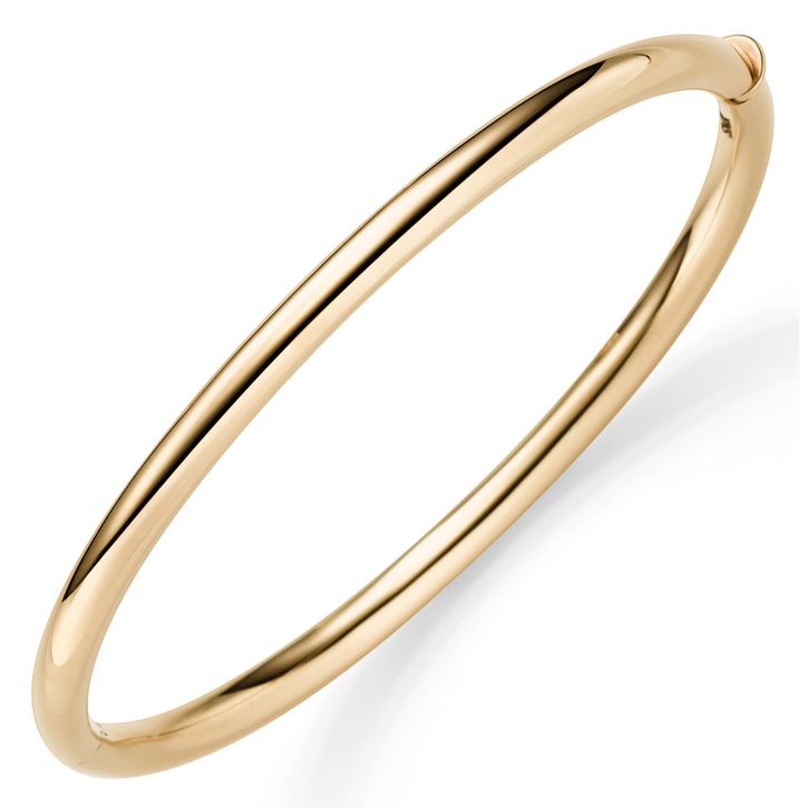 Armreif aus 585 Gelbgold 4mm breit oval