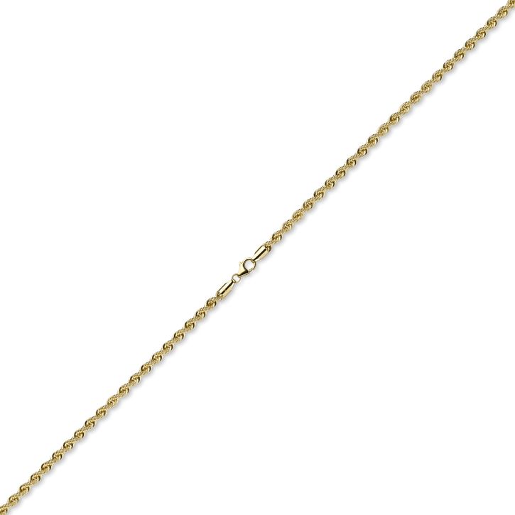 4mm Kordelkette aus 585 Gelbgold 50cm