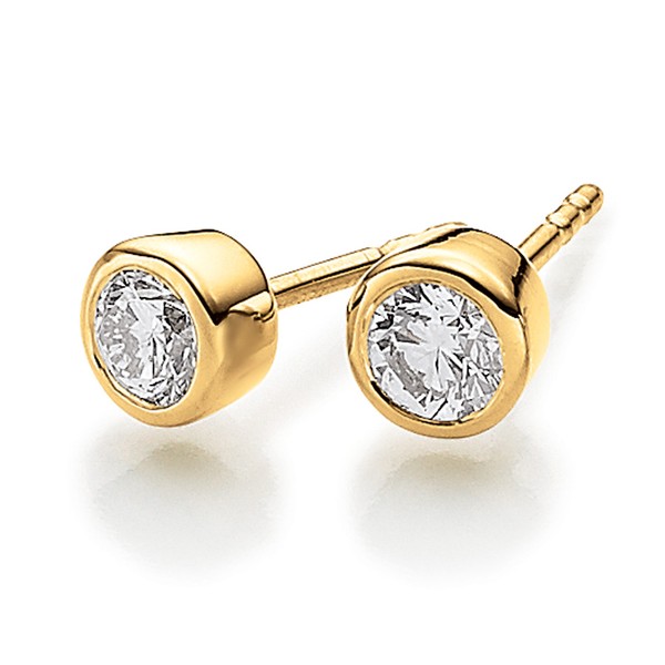 Ohrstecker Brillant 0,50ct. Solitär 750 Gelbgold