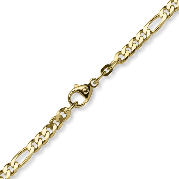 5,5mm Collier Figarokette 585 Gelbgold 55cm