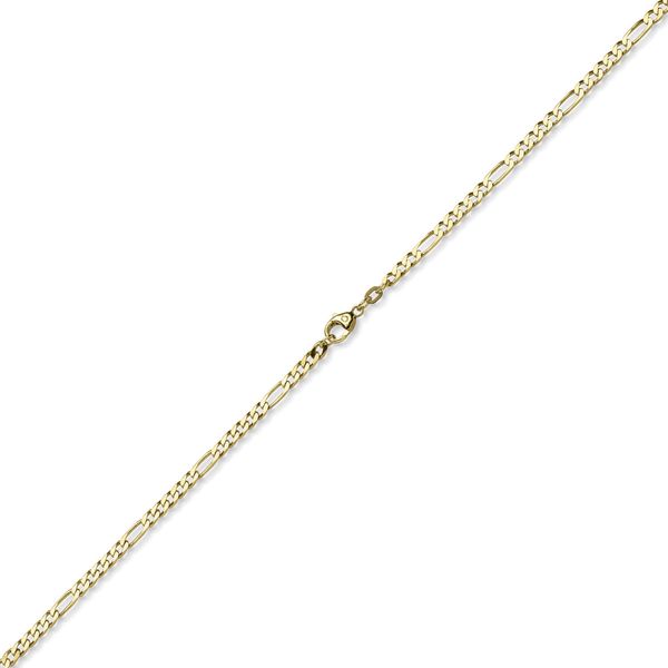 3,5mm Armband Figaro-Kette 585 Gelbgold 19cm