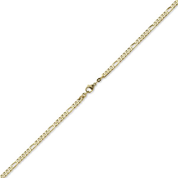 4,5mm Armband Figaro-Kette 585 Gelbgold 21cm