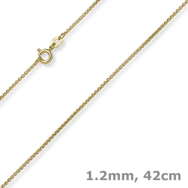 1,2mm Venezianer-Kette 750 Gelbgold Collier 42cm