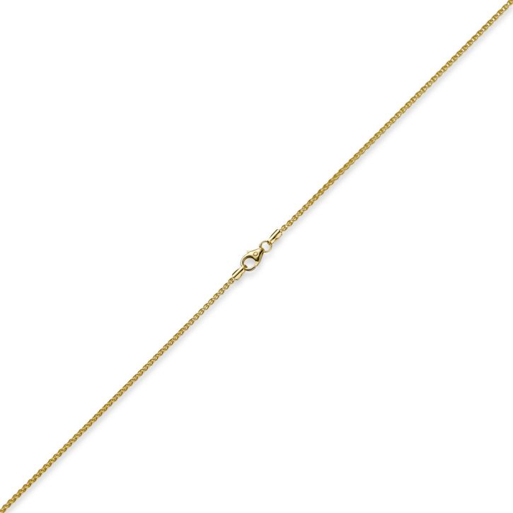 1,5mm Zopfkette aus 750 Gelbgold 38cm