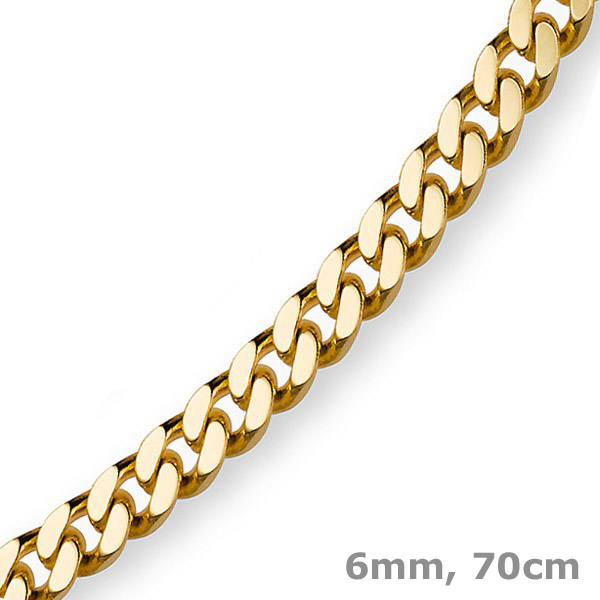 6mm Panzerkette 585 Gelbgold 70cm