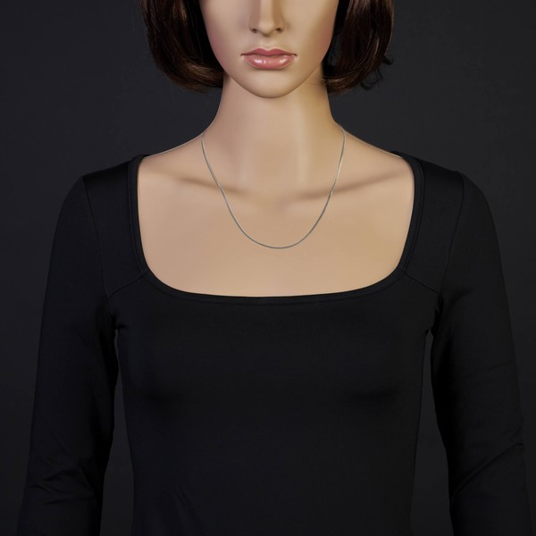 1.5mm Panzerkette Collier 585 Gold Weißgold 50cm