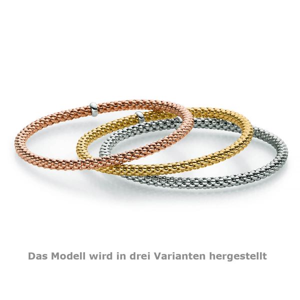 4mm Himbeer-Armband aus 750 Weißgold