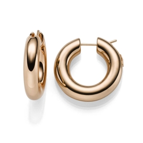 Paar Ohrringe Creolen 26,5x6mm Ohrschmuck aus 585 Gold Rotgold rund glänzend