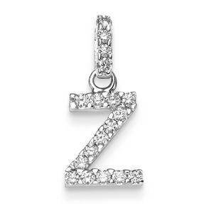 Anhänger Buchstabe Z aus 585 Gold Weißgold Diamanten 0.23 ct. TW-SI