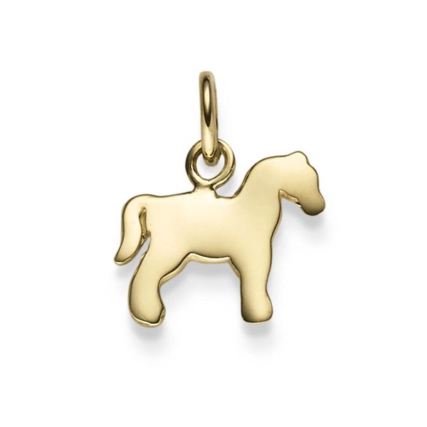 Anhänger Pferd Silhouette 18x13,5mm 585 Gelbgold