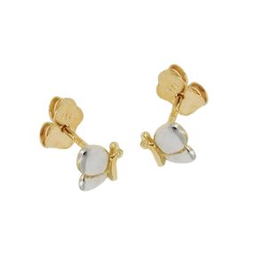 Paar Stecker Ohrstecker Schmetterling Kinder-Ohrschmuck 375 Gold Gelbgold