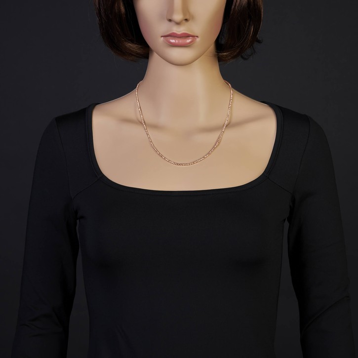 2.2mm Kugelkette 750 Rotgold 50cm