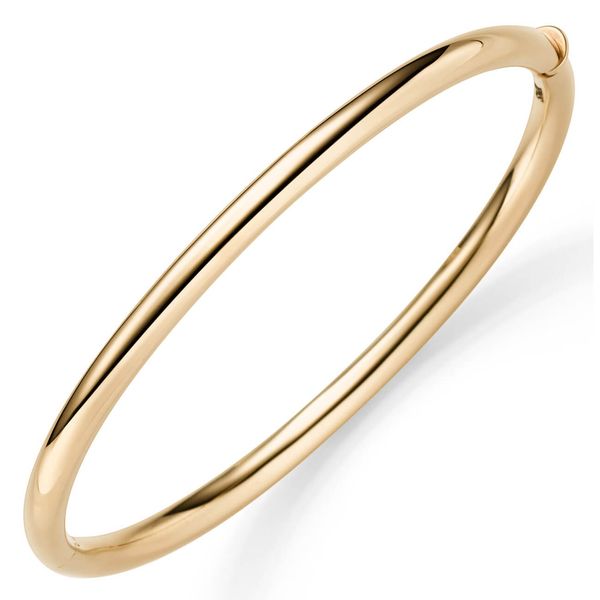 Armreif aus 750 Gelbgold 4mm breit.oval