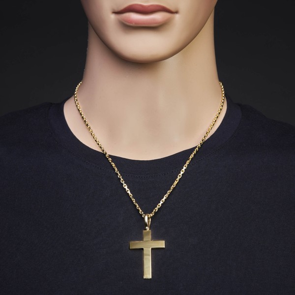 Anhänger Kreuz 44.5x30mm 585 Gelbgold schlicht