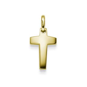 Anhänger Kreuz 22x10mm aus 585 Gold Gelbgold Halsschmuck schlicht massiv