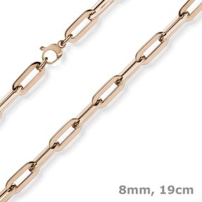 8mm Paper Clip Armband Armschmuck Armkette 585 Gold Rotgold 19cm