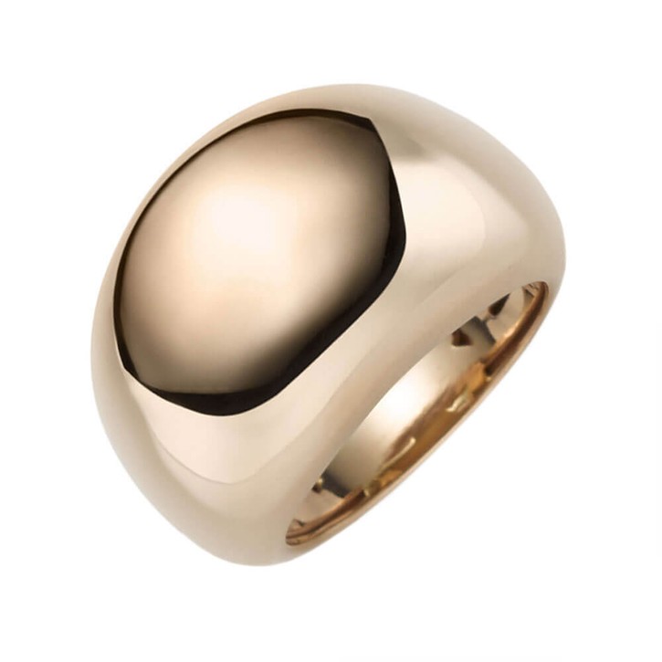 Ring mit Wölbung aus 585 Rotgold Breite 17mm