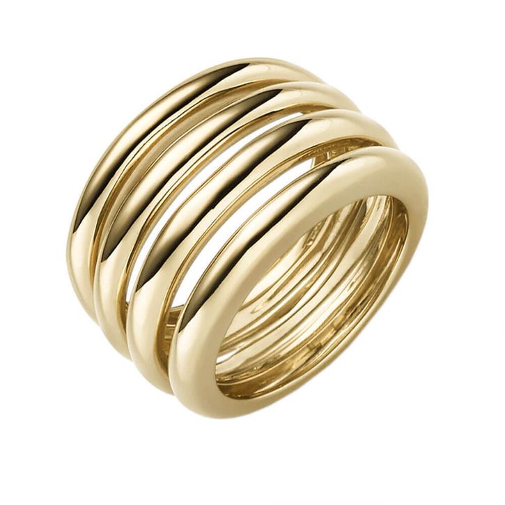 Ring aus 585 Gelbgold 4-reihig