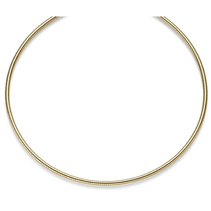 2.5mm Halsreif aus 585 Gelbgold rund 50cm