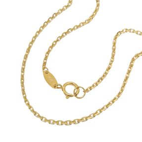 1,3mm Ankerkette Kette Collier Halsschmuck aus 375 Gold Gelbgold 45cm