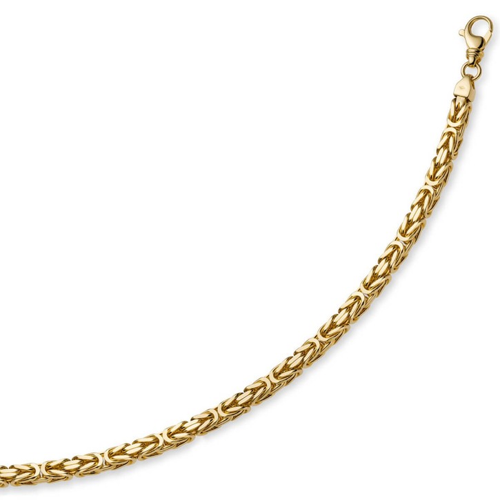 10mm Königskette aus 585 Gelbgold 60cm