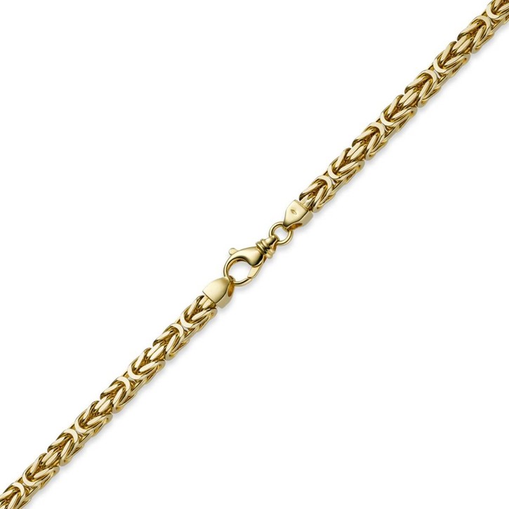 10mm Königskette aus 585 Gelbgold 60cm