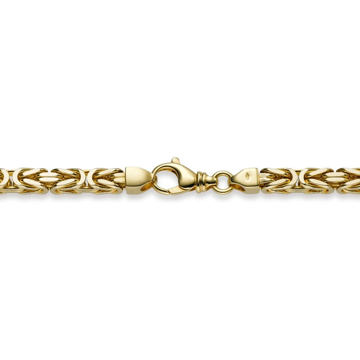 10mm Königskette aus 585 Gelbgold 60cm