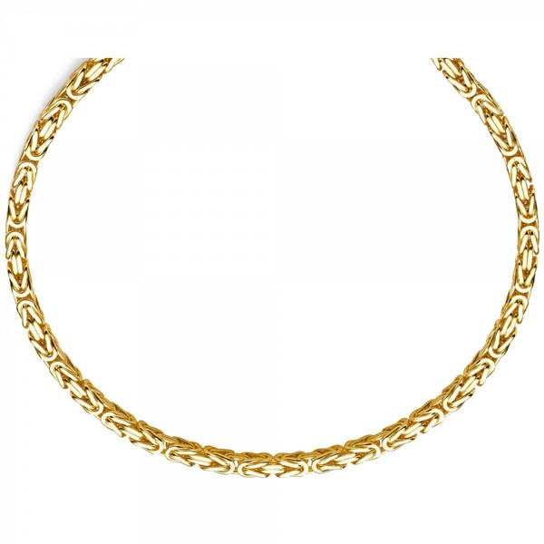 10mm Königskette aus 585 Gelbgold 60cm