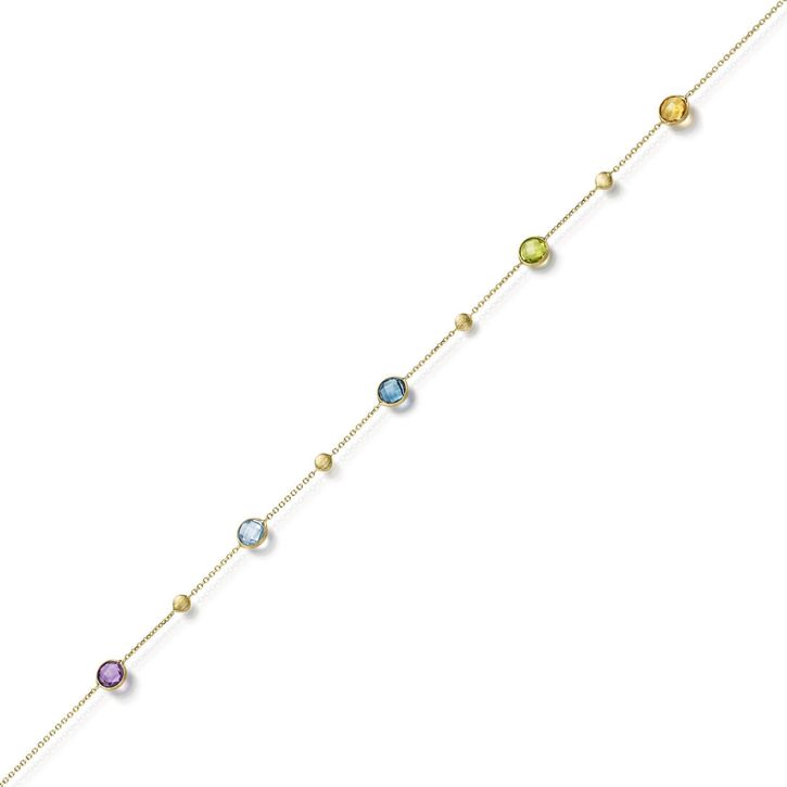 Collier aus 585 Gold mit Edelsteinen 45cm