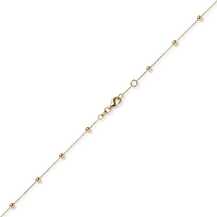 3mm Kügelchen Kette aus 585 Gelbgold 42-45cm