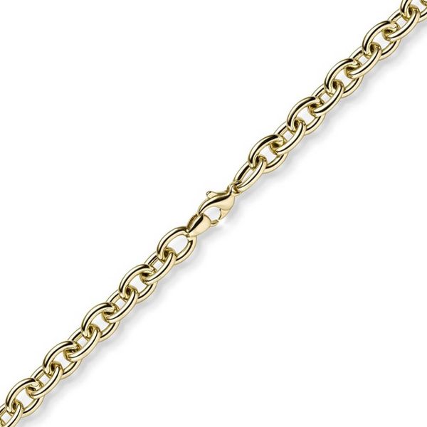 7.5mm Rundankerkette Halskette Collier aus 585 Gold Gelbgold 45cm