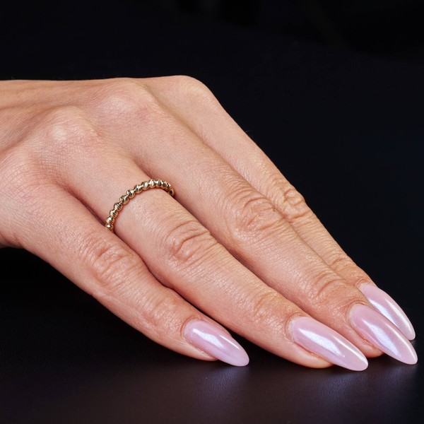 Kugelring aus 585 Gelbgold diamantiert