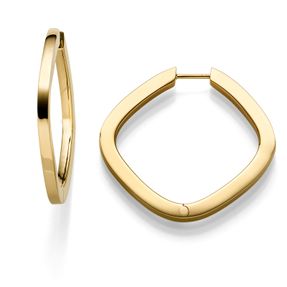Ohrringe Creolen 42x2,5mm Ohrschmuck aus 585 Gold Gelbgold glänzend